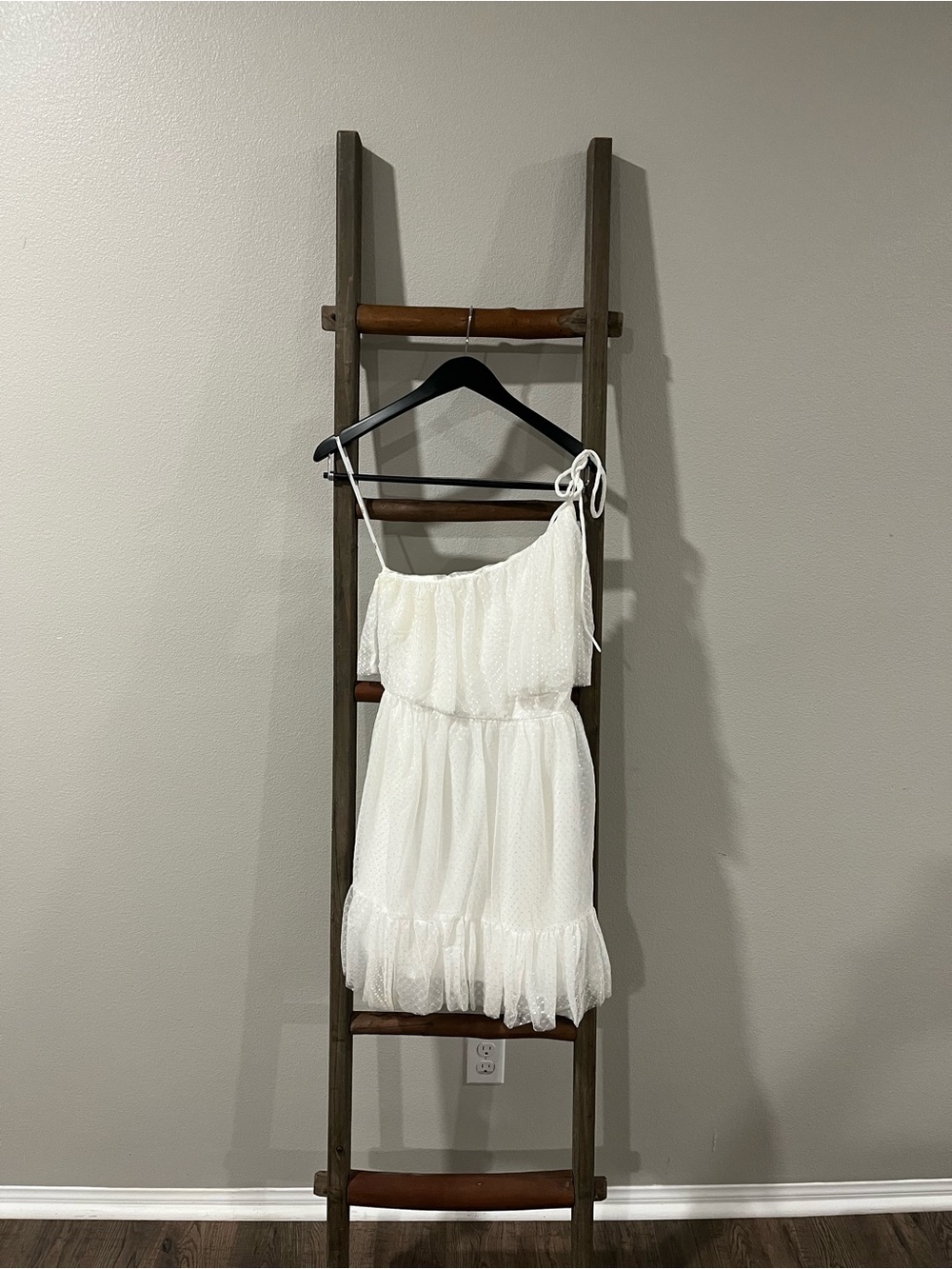 Lulus white Swiss Dot Dress
